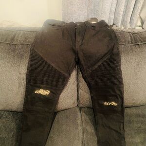 ZARA Black Motorcycle Jeans Good Condition